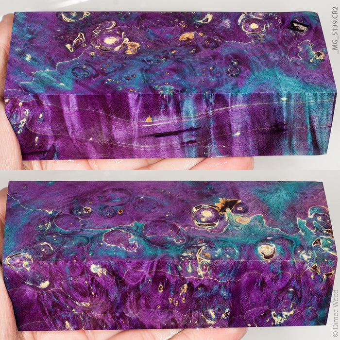 Stabilized wood box elder burl block