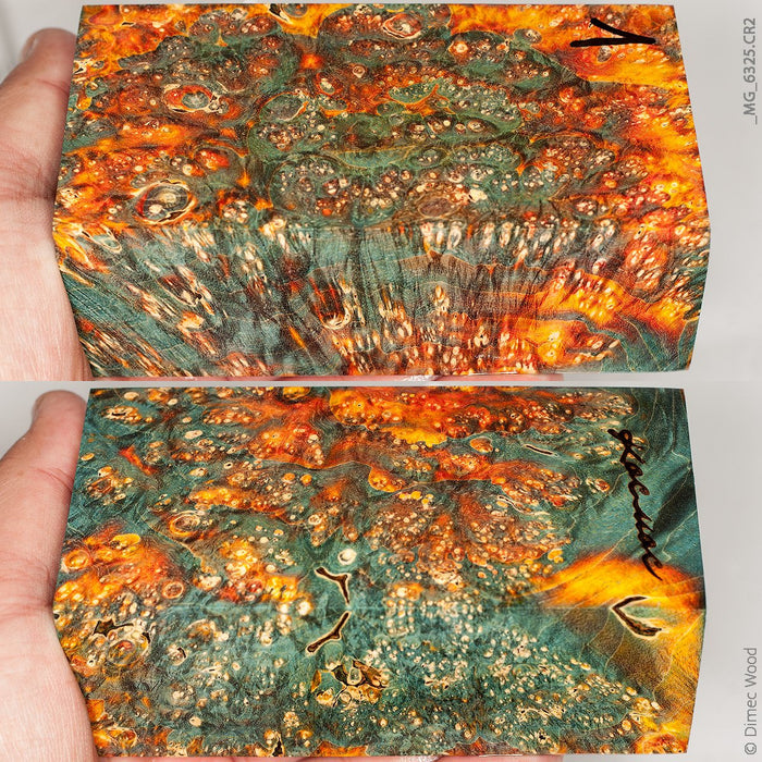 Stabilized wood box elder burl block