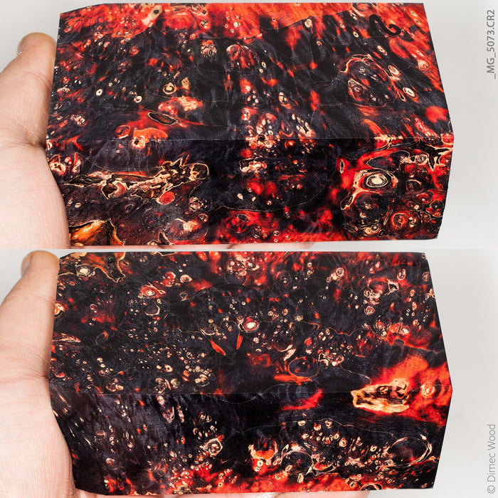 Stabilized wood box elder burl block