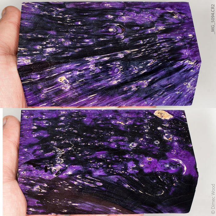 Stabilized wood box elder burl block