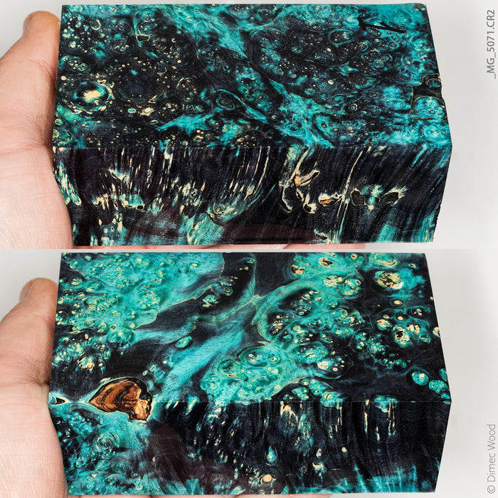 Stabilized wood box elder burl block