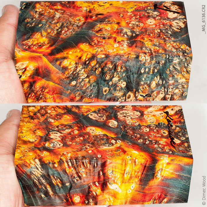 Stabilized wood box elder burl block