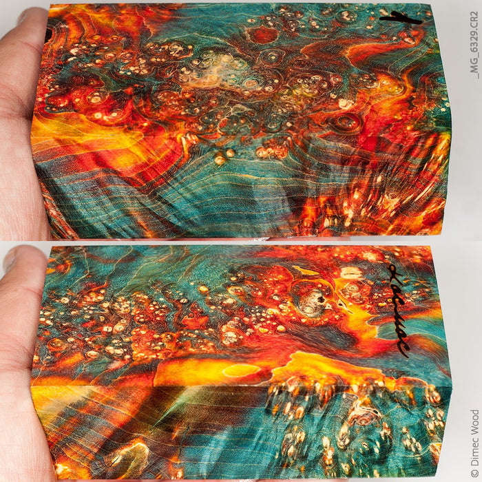 Stabilized wood box elder burl block