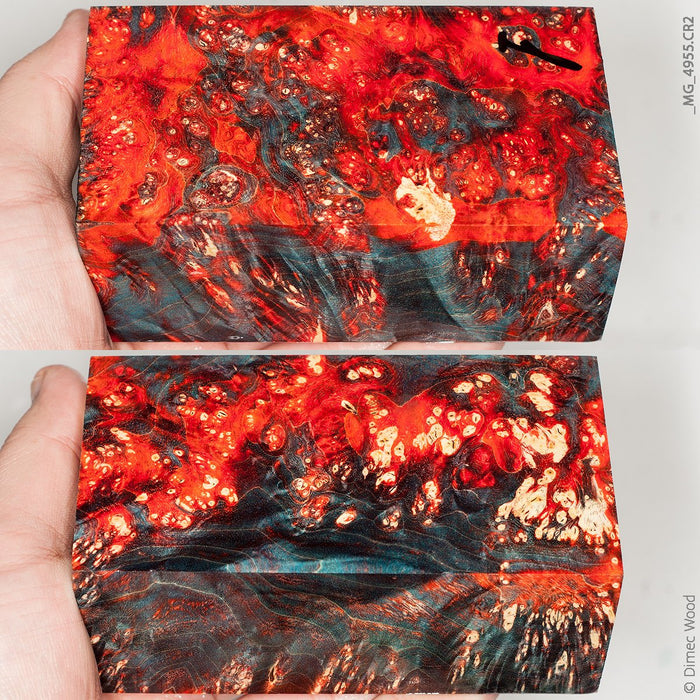 Stabilized wood box elder burl block