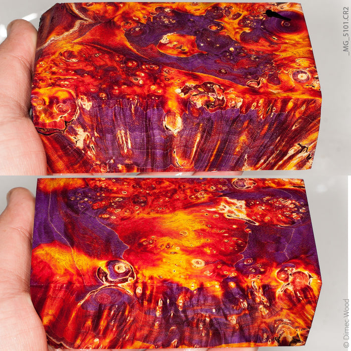 Stabilized wood box elder burl block