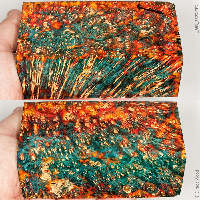 Stabilized wood box elder burl block
