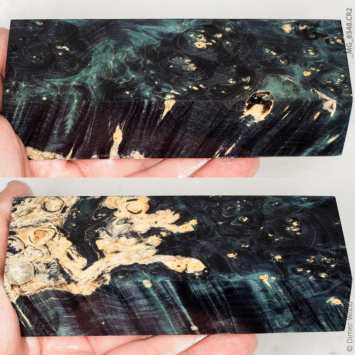 Stabilized wood box elder burl block