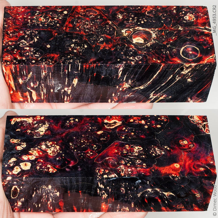 Stabilized wood box elder burl block