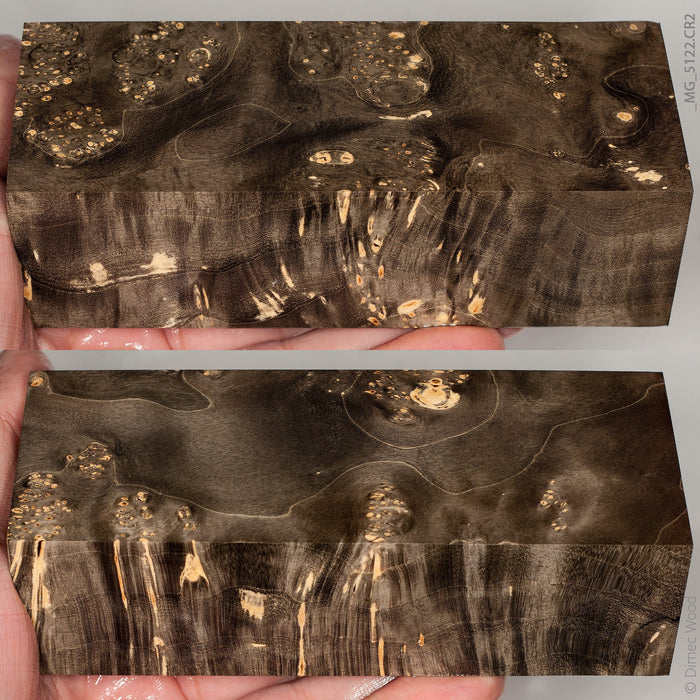 Stabilized wood box elder burl block