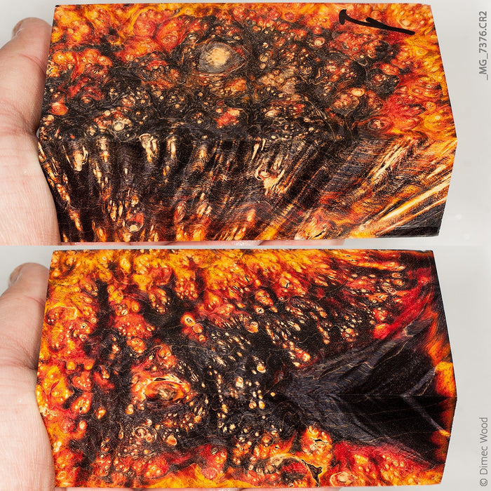 Stabilized wood box elder burl block