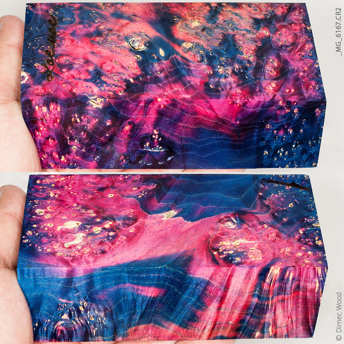 Stabilized wood box elder burl block
