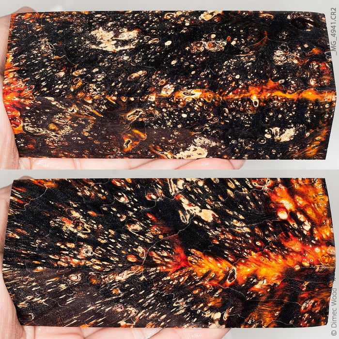Stabilized wood box elder burl block