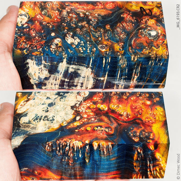 Stabilized wood box elder burl block