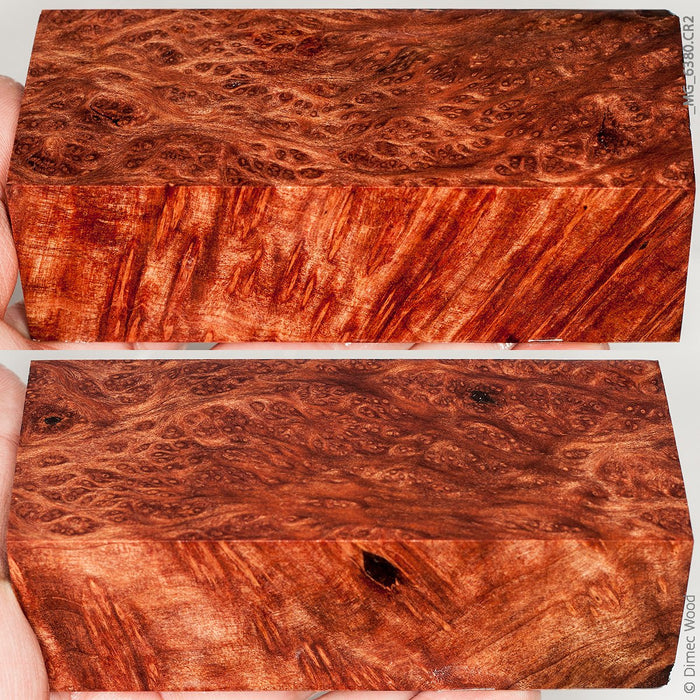 Stabilized wood redwood lace burl block