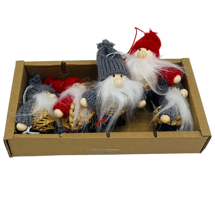 Straw gnome ornaments - Box of 5