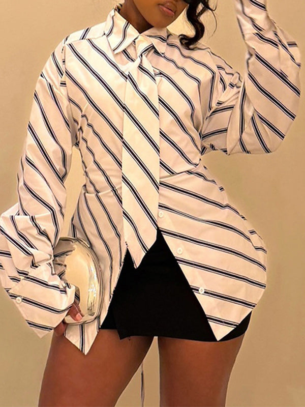 Stripe Necktie Shirt