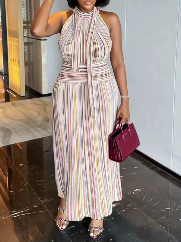 Stripe Tank Top & Skirt Set