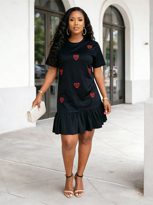 Studded Ruffle Dress