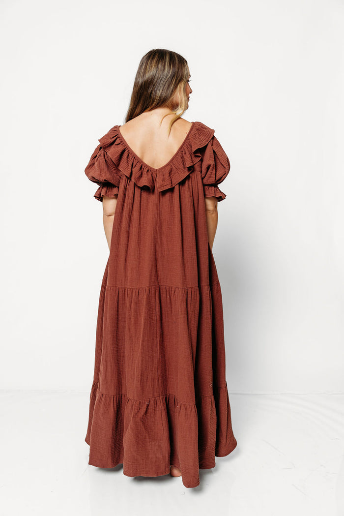 Sunday 100% Cotton Maxi Dress in Brown - Bump Friendly & Inclusive Sizing *9/25 PRE-ORDER*