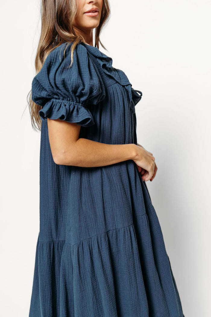 Sunday 100% Cotton Maxi Dress in Dusty Navy - Bump Friendly & Inclusive Sizing *9/25 PRE-ORDER*