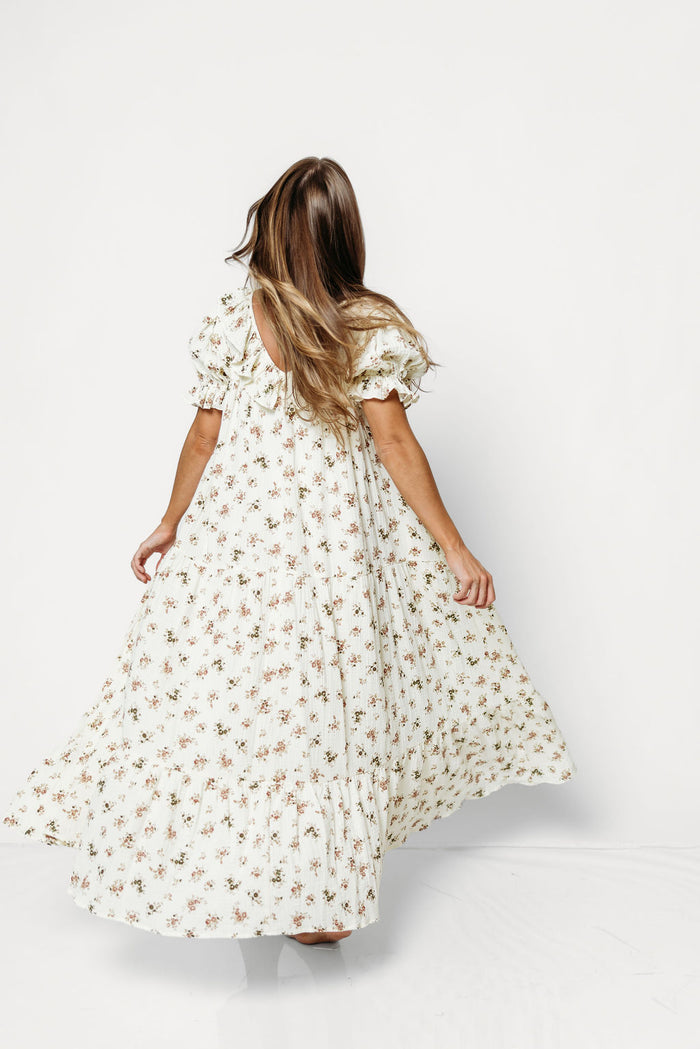 Sunday 100% Cotton Maxi Dress in Ivory Floral - Bump Friendly & Inclusive Sizing *9/30 PRE-ORDER*