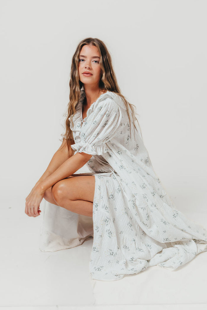 Sunday 100% Cotton Maxi Dress in Off-White - Bump Friendly & Inclusive Sizing