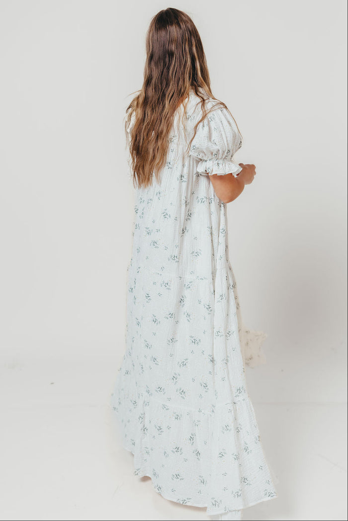 Sunday 100% Cotton Maxi Dress in Off-White - Bump Friendly & Inclusive Sizing