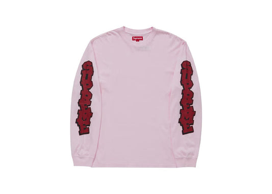 Supreme Cracked Sleeve L/S Top Pink