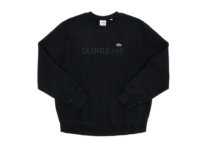 Supreme LACOSTE Crewneck Black