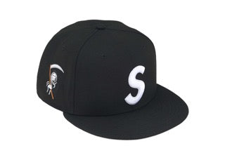 Supreme New Era Reaper S Logo 59Fifty Fitted Hat Black
