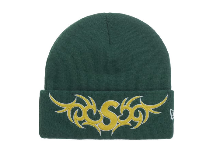 Supreme New Era Tribal S Logo Beanie Green