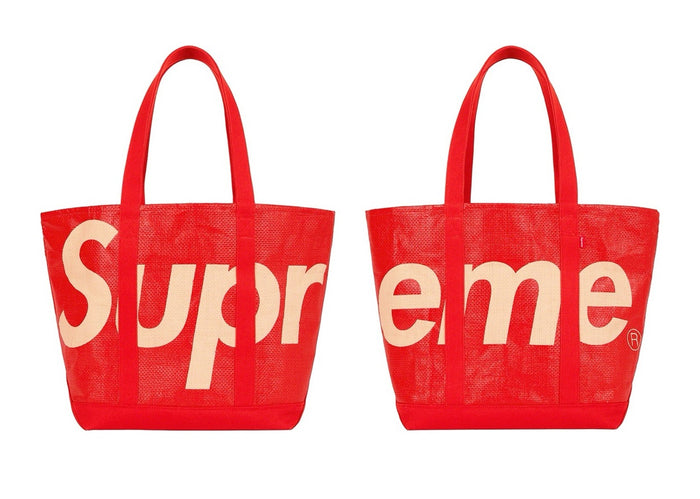 Supreme Raffia Tote 'Red'
