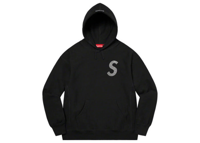 Supreme Swarovski S Logo Hooded Sweatshirt Black
