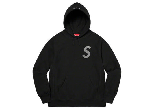 Supreme Swarovski S Logo Hooded Sweatshirt Black