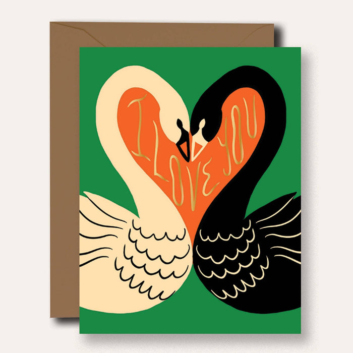 Swan Love Greeting Card