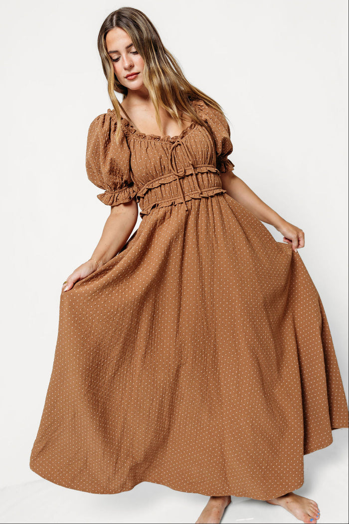 Sydnee 100% Cotton Maxi Dress in Camel - Bump Friendly & Inclusive Sizing *9/10 PRE-ORDER*