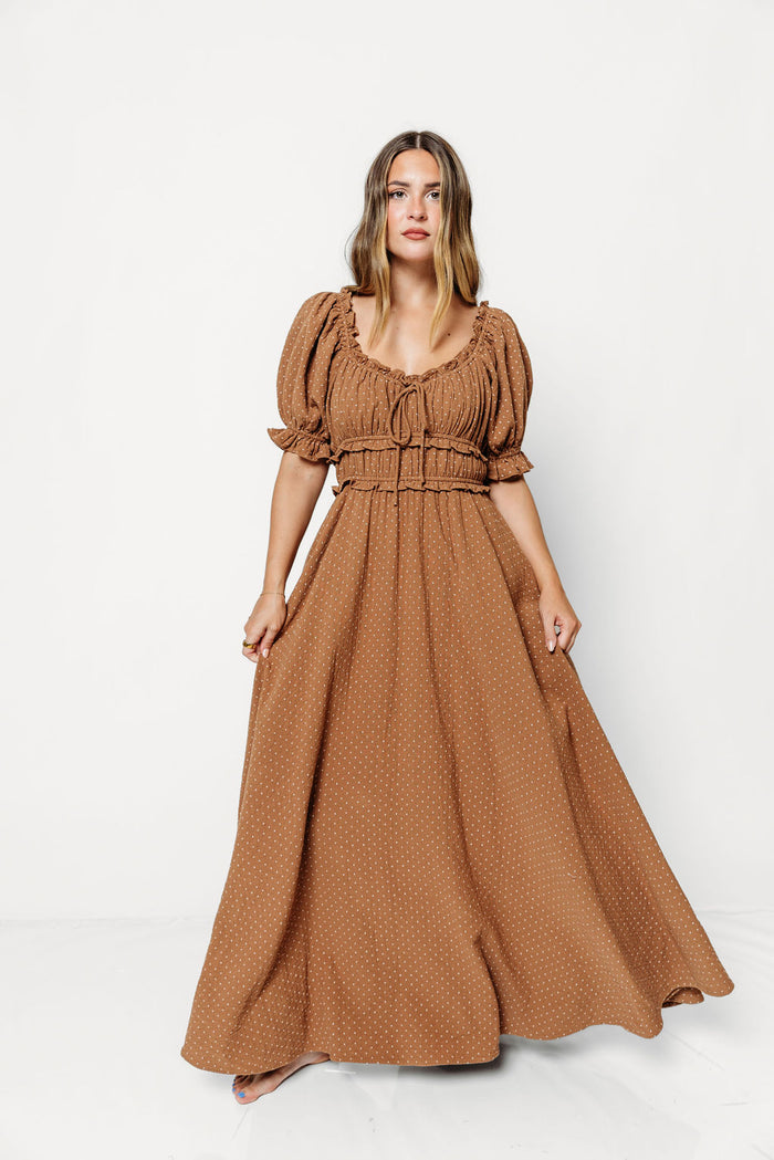 Sydnee 100% Cotton Maxi Dress in Camel - Bump Friendly & Inclusive Sizing *9/10 PRE-ORDER*