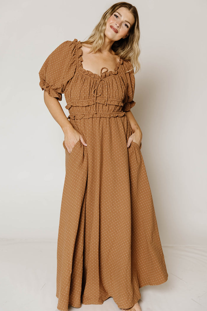 Sydnee 100% Cotton Maxi Dress in Camel - Bump Friendly & Inclusive Sizing *9/10 PRE-ORDER*