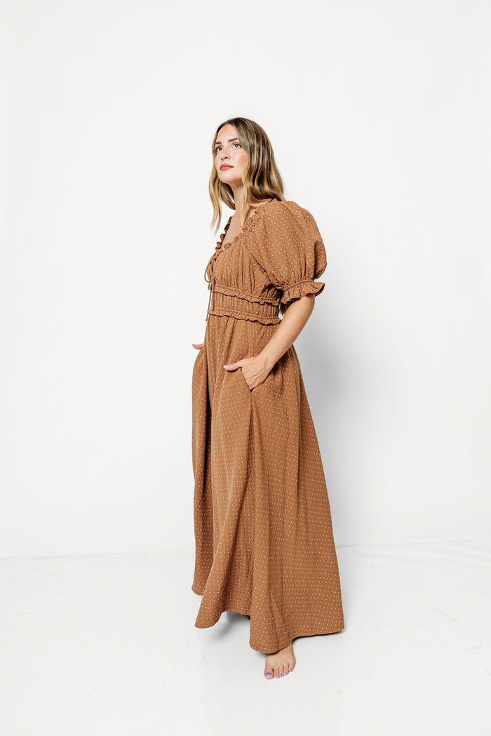 Sydnee 100% Cotton Maxi Dress in Camel - Bump Friendly & Inclusive Sizing *9/10 PRE-ORDER*