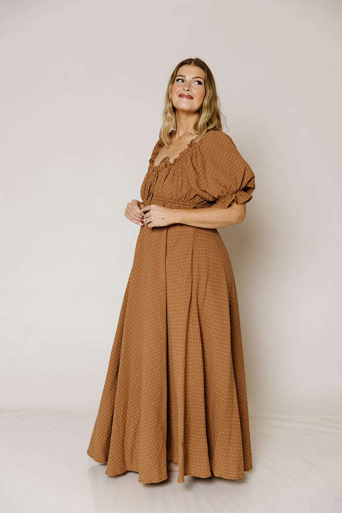 Sydnee 100% Cotton Maxi Dress in Camel - Bump Friendly & Inclusive Sizing *9/10 PRE-ORDER*