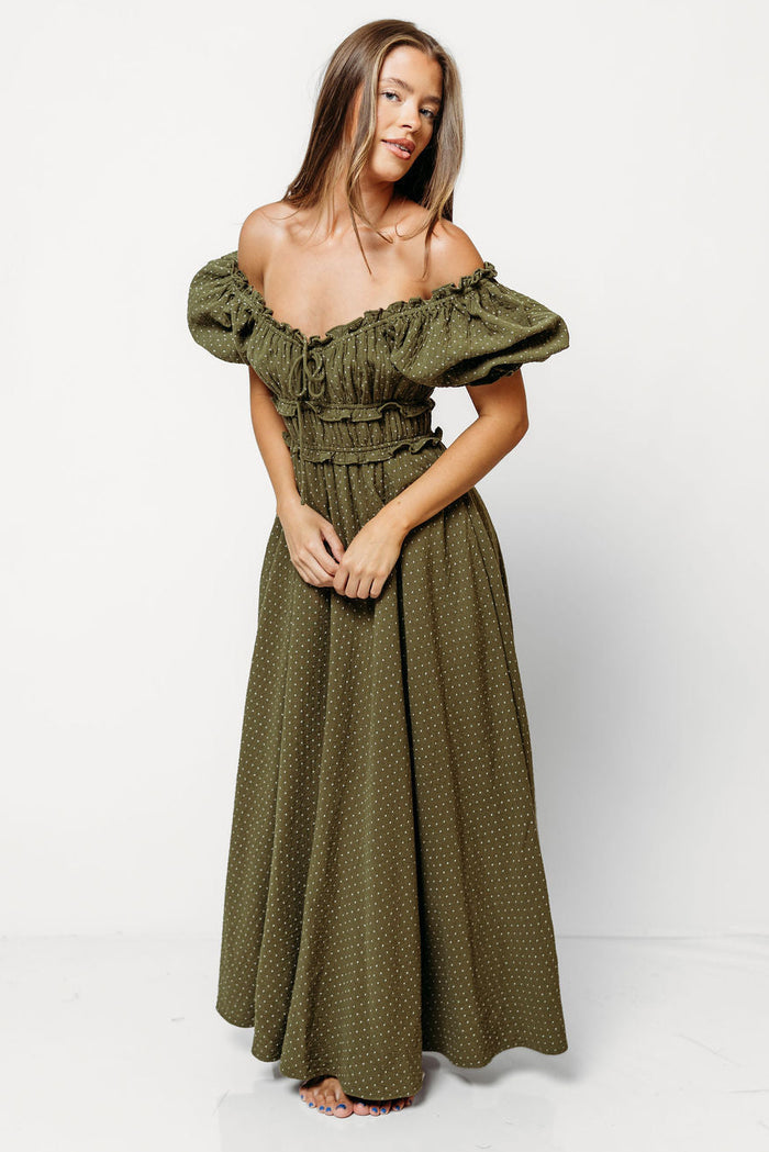 Sydnee 100% Cotton Maxi Dress in Dark Green - Bump Friendly & Inclusive Sizing *9/10 PRE-ORDER*