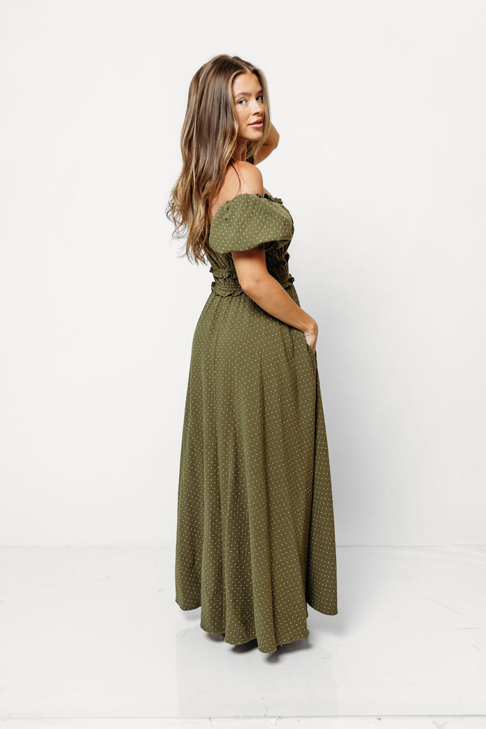 Sydnee 100% Cotton Maxi Dress in Dark Green - Bump Friendly & Inclusive Sizing *9/10 PRE-ORDER*