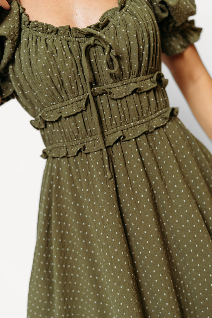 Sydnee 100% Cotton Maxi Dress in Dark Green - Bump Friendly & Inclusive Sizing *9/10 PRE-ORDER*