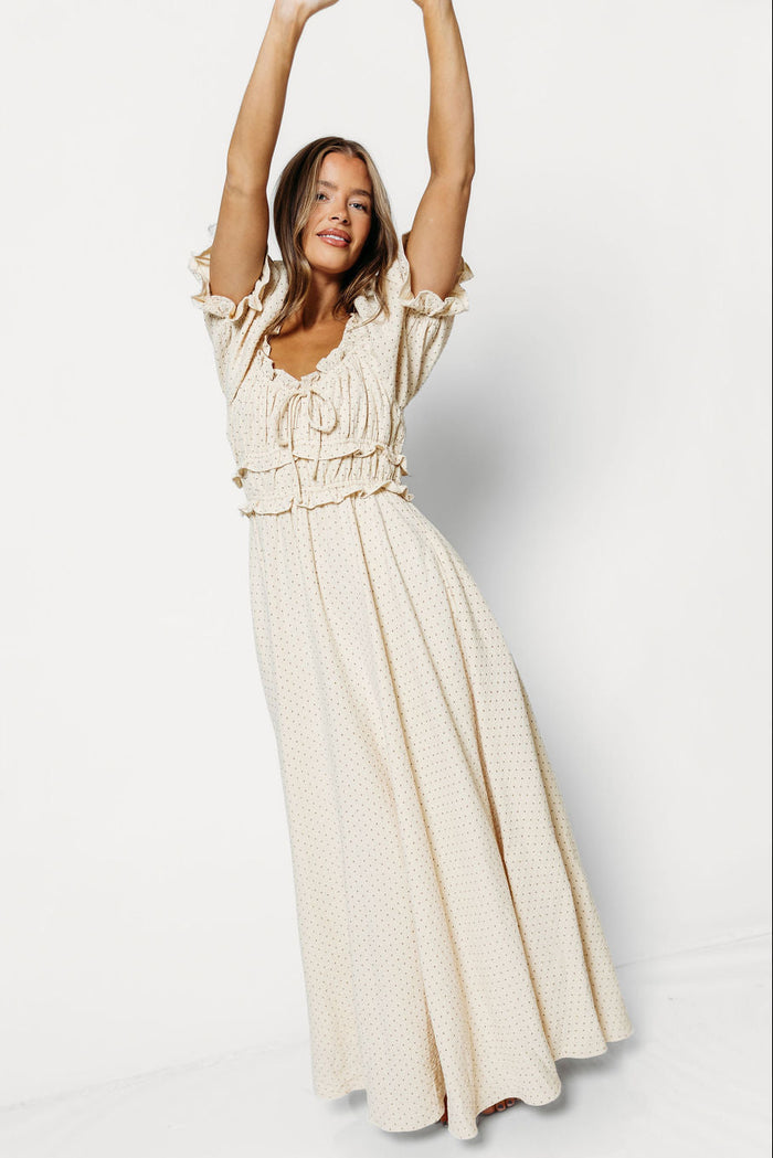 Sydnee 100% Cotton Maxi Dress in Natural Ivory - Bump Friendly & Inclusive Sizing *9/10 PRE-ORDER*