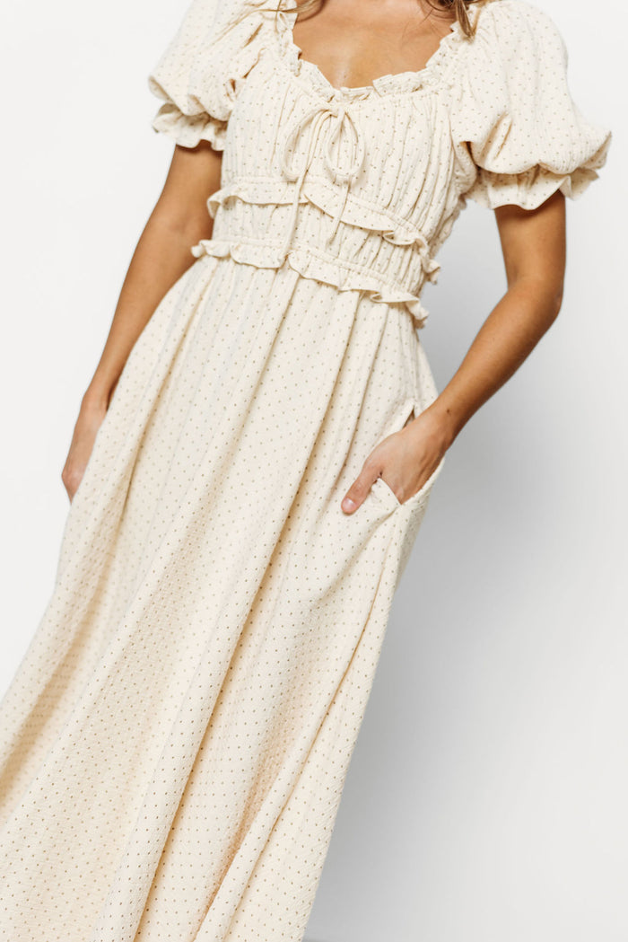 Sydnee 100% Cotton Maxi Dress in Natural Ivory - Bump Friendly & Inclusive Sizing *9/10 PRE-ORDER*