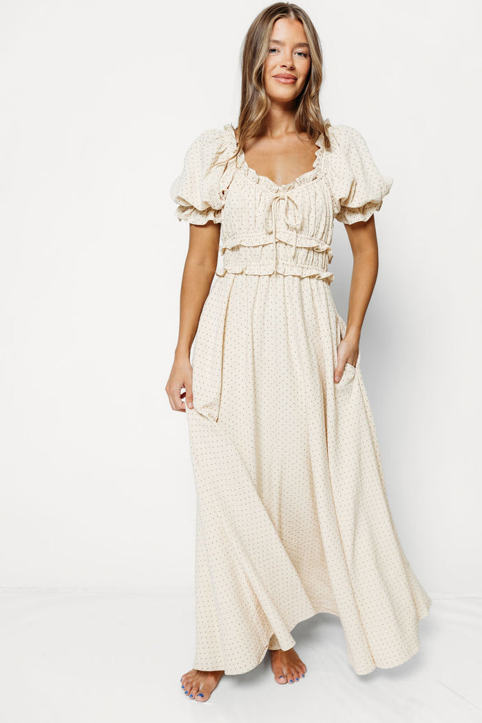 Sydnee 100% Cotton Maxi Dress in Natural Ivory - Bump Friendly & Inclusive Sizing *9/10 PRE-ORDER*