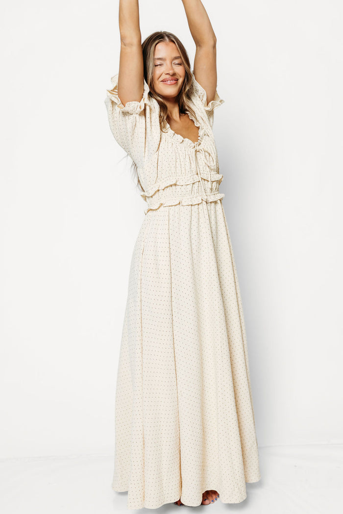 Sydnee 100% Cotton Maxi Dress in Natural Ivory - Bump Friendly & Inclusive Sizing *9/10 PRE-ORDER*