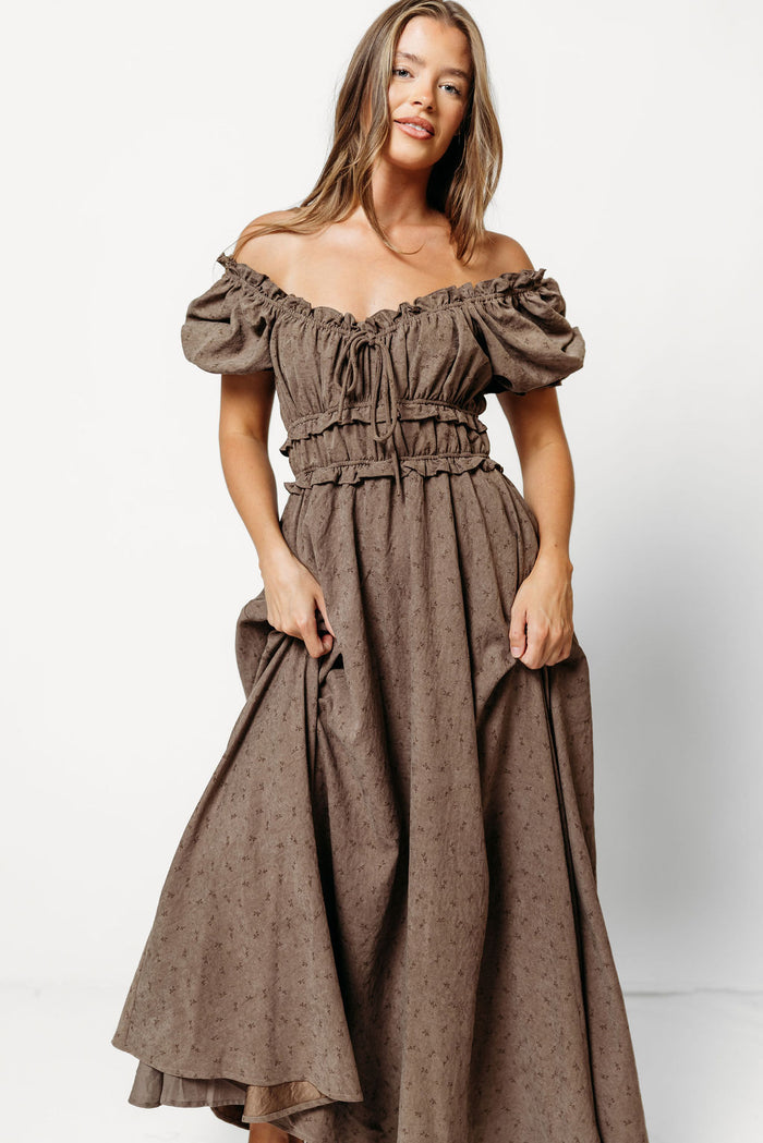 Sydnee Maxi Dress in Mocha - Bump Friendly & Inclusive Sizing *9/10 PRE-ORDER*
