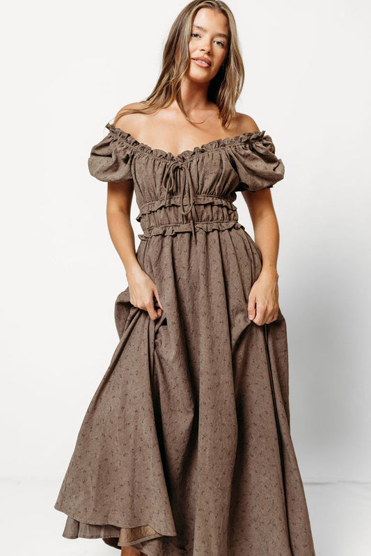 Sydnee Maxi Dress in Mocha - Bump Friendly & Inclusive Sizing *9/10 PRE-ORDER*