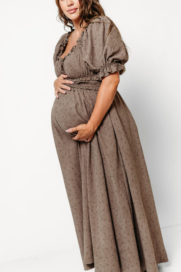 Sydnee Maxi Dress in Mocha - Bump Friendly & Inclusive Sizing *9/10 PRE-ORDER*